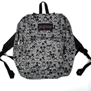 Disney JanSport Mickey Mouse Superbreak Backpack All Over Print Gray Black